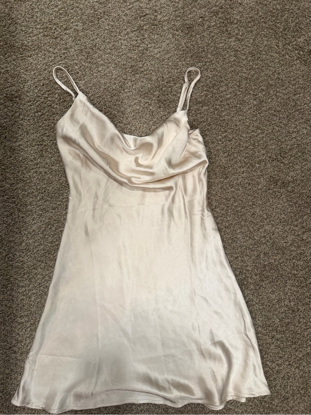 12th Tribe Satin Cowl Neck Slip Dress